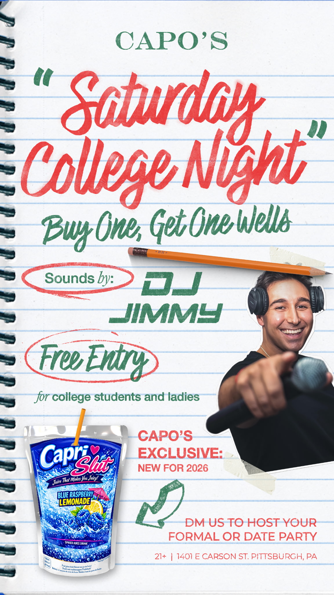 Saturday College Night with DJ Jimmy